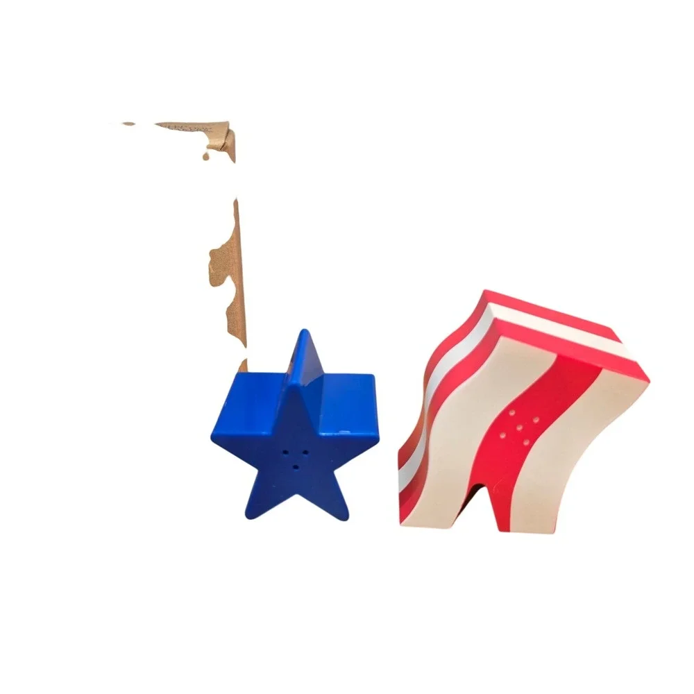 Vintage‎ Avon Plastic Stars & Stripes Salt & Pepper Shaker America USA Box